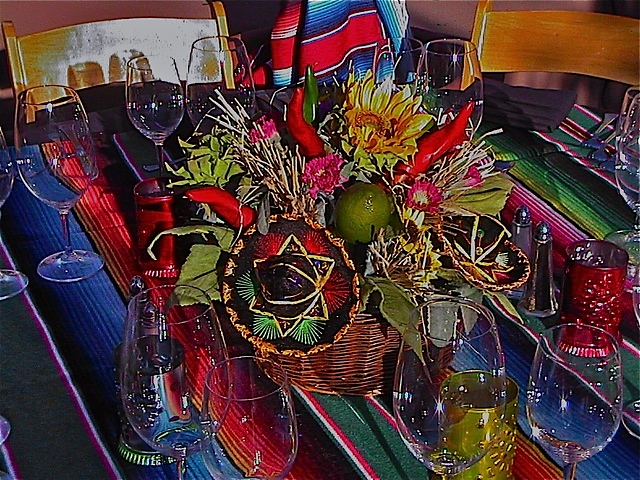 Mexican Fiesta Theme, Rental Centerpiece, Enchantment Resort, Sedona AZ.