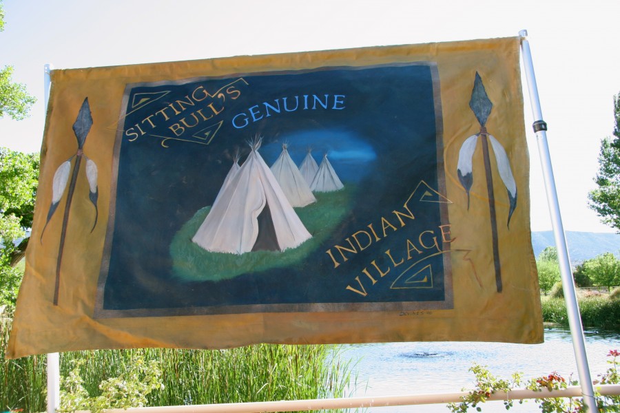 Native American Village, Side Show Banner Prop, Image Provided By Show Stoppers