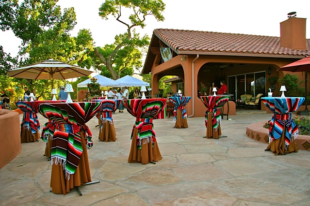 Mexican Fiesta Theme, Cocktail Tables, Enchantment Resort, Sedona AZ.